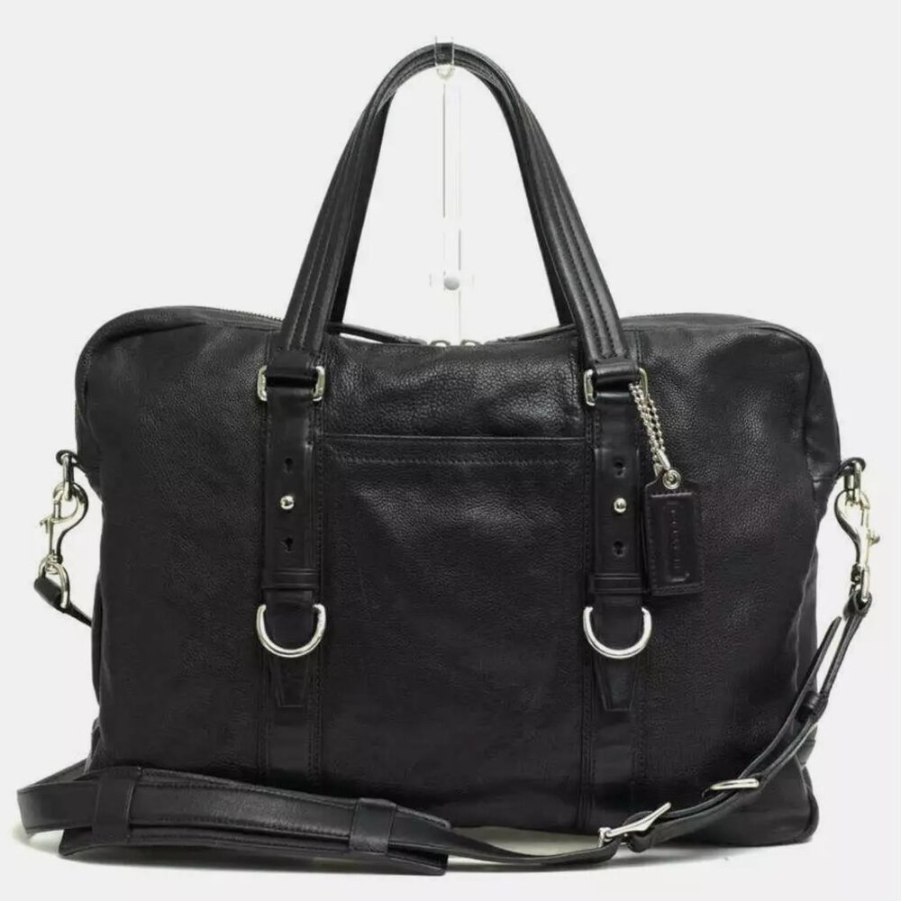 Coach Black Leather Briefcase
